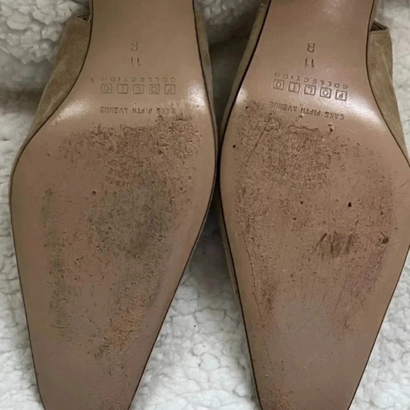 Saks Fifth Avenue Folio Tan Suede Heels … Size 11B - Picture 3 of 7